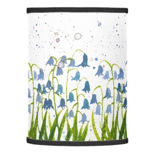 Bluebells blue flowers Nature Watercolor Woodland Lamp Shade