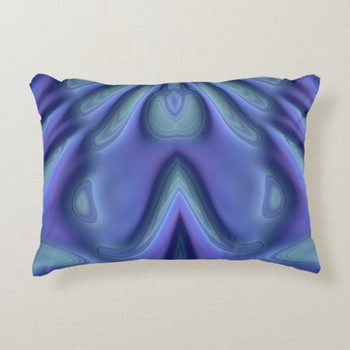 BLUEBELLS Blue Violet Fractal Design   Accent Pillow