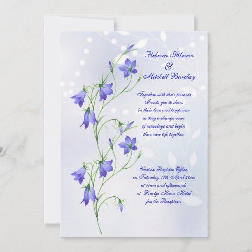 Bluebells flowers Wedding Invitation