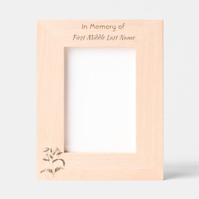 Bluebells Garden Flowers Memorial Keepsake  Engraved Frames (Front)