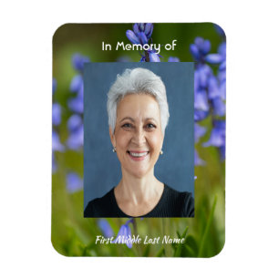 Bluebells Garden Flowers Memorial Keepsake Magnet