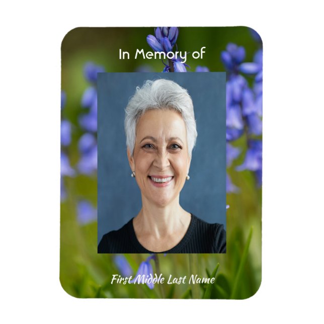 Bluebells Garden Flowers  Memorial Keepsake  Magnet (Vertical)