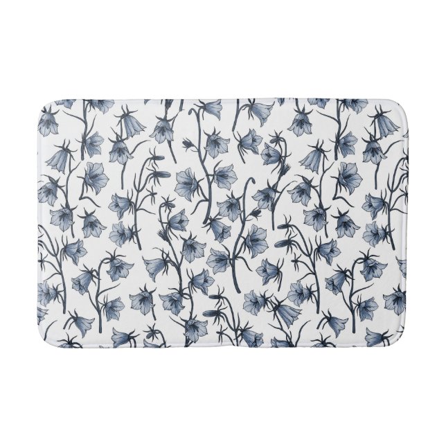 Bluebells, Harebells, Bellflowers Bath Mat (Front)