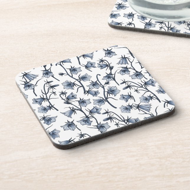 Bluebells, Harebells, Bellflowers Beverage Coaster (Left Side)