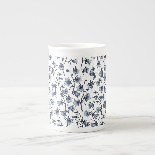 Bluebells, Harebells, Bellflowers Bone China Mug (Front)