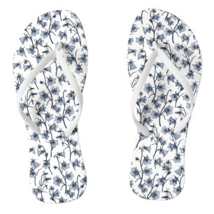 Bluebells, Harebells, Bellflowers Flip Flops