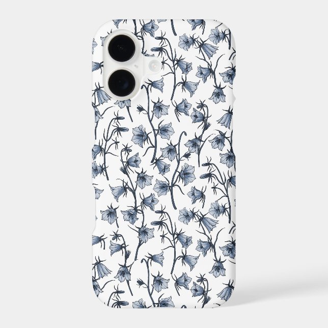 Bluebells, Harebells, Bellflowers iPhone Case (Back)