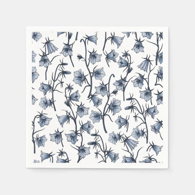 Bluebells, Harebells, Bellflowers Napkins (Front)