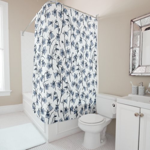 Bluebells Harebells Bellflowers Shower Curtain