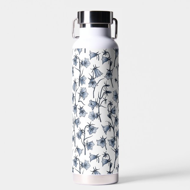 Bluebells, Harebells, Bellflowers Water Bottle (Front)
