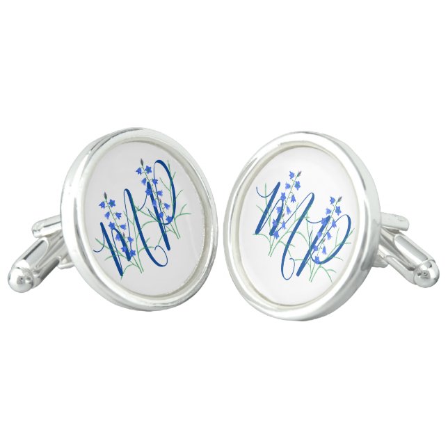 Bluebells Monogram Cufflinks (Angled)