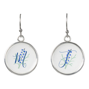 Bluebells Monogram Earrings