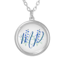 Bluebells Monogram Silver Plated Necklace