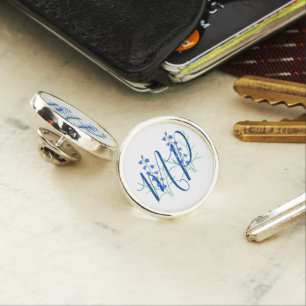 Bluebells Monogrammed Lapel Pin