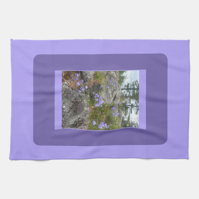 Bluebells on a rocky hillside  kitchen towel (Horizontal)