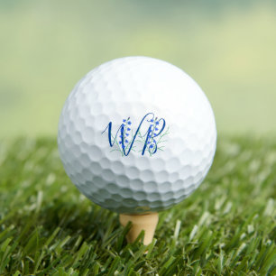 Bluebells Personalized Monogram Golf Balls