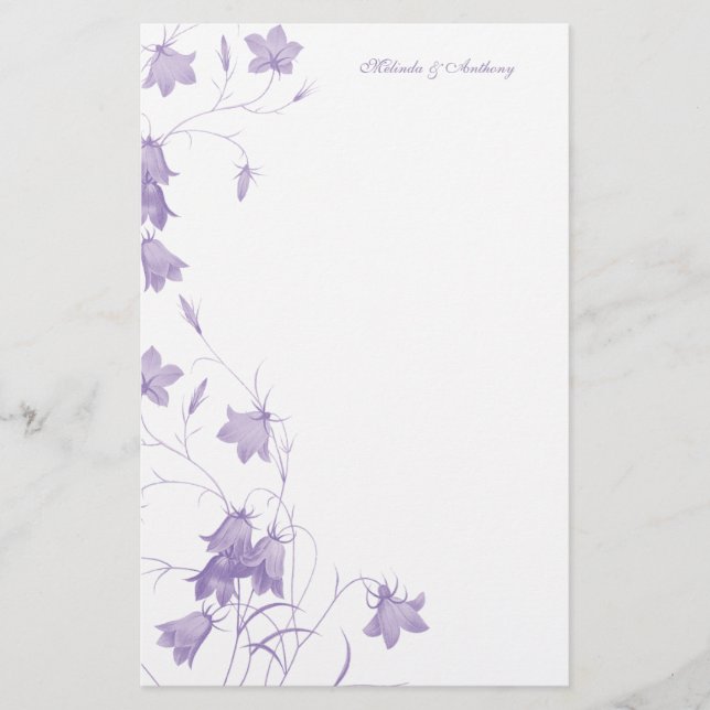 Bluebells - Purple 5.5 x 8.5 Stationery (Front)