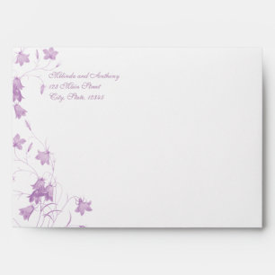 Bluebells - Purple A7 Wedding Envelope