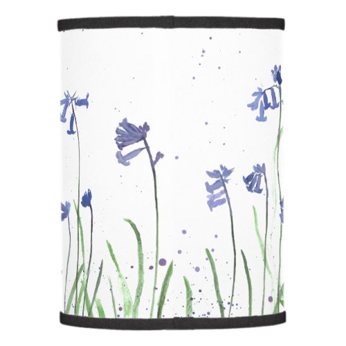 Bluebells watercolour Floral Purple Blue Rustic Lamp Shade