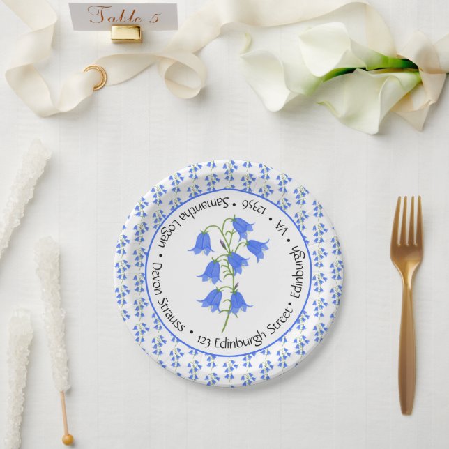 Bluebells Wedding Paper Plates (Wedding)