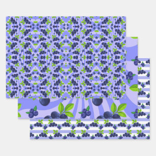 Blueberries All Occasion Wrapping Paper Sheets