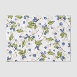 Blueberries and Blossoms Tissue Paper