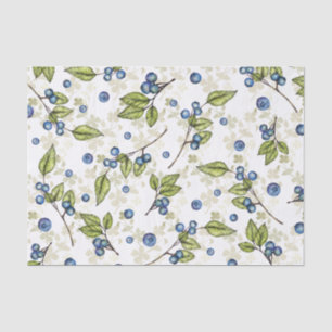 Blueberries and Blossoms Tissue Paper