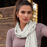 Blueberries and Bluebirds Light Blue, Brown, Cream Scarf<br><div class="desc">This patterned scarf has a fun print that's perfect for bird lovers and nature lovers. It has simple illustrations of bluebirds perched on blueberry branches. The graphics are in light blue,  light brown and dark green against a cream or ivory colored background.</div>