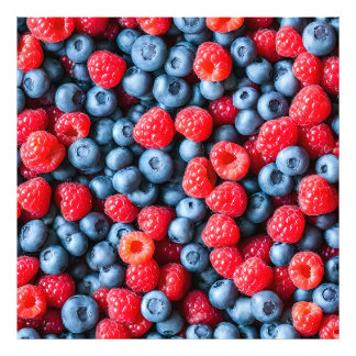 Blueberries and Raspberries Photo Print