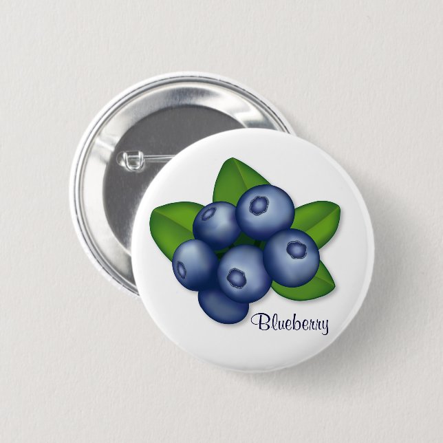 Blueberries are the Berry Best Pinback Button (Front & Back)