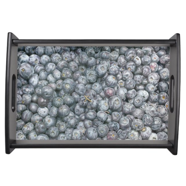 Blueberries Art Serving Tray (Front)