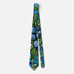 Blueberries Blueberry Farm Blue Neck Tie