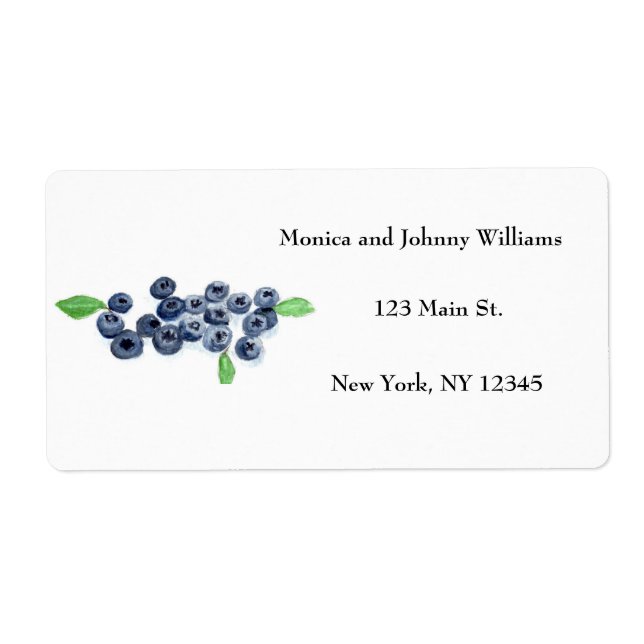 Blueberries Blueberry Fruit Fresh nature wedding Label (Front)