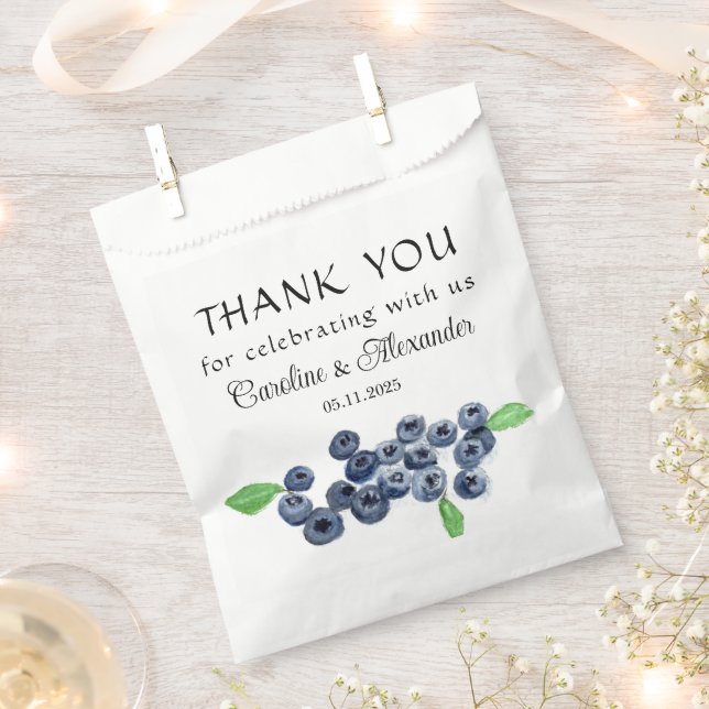 Blueberries Blueberry Fruit Summer Wedding Favor Bag (Clipped)