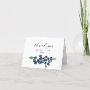 Blueberries Blueberry Fruit Wedding Thank you  Card