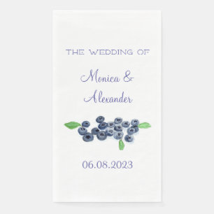 Blueberries Blueberry Fruits Wedding Party Paper Guest Towels