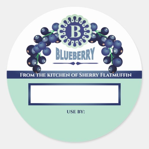 Blueberries blueberry pie fruit jam canning label