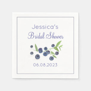 Blueberries Blueberry Summer Bridal Shower Napkins