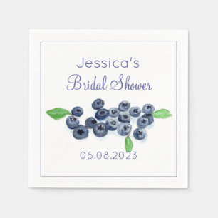 Blueberries Blueberry Summer Bridal Shower Napkins