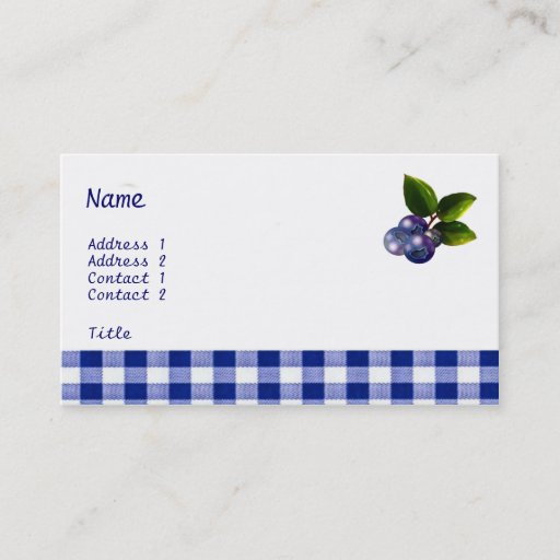 Customizable Blueberries Business Card