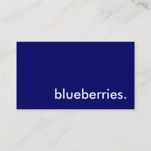 blueberries. business card