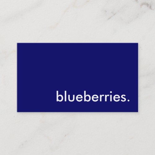 blueberries business card