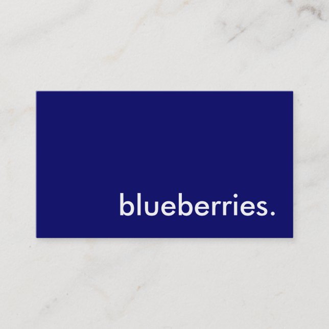 blueberries. business card (Front)