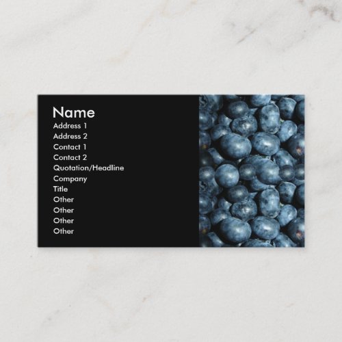 Blueberries Business Card
