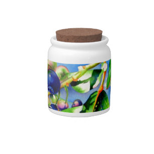 Blueberries Candy Jar