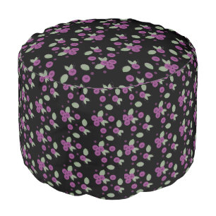 Blueberries Confetti Fruits and  Dots     Pouf