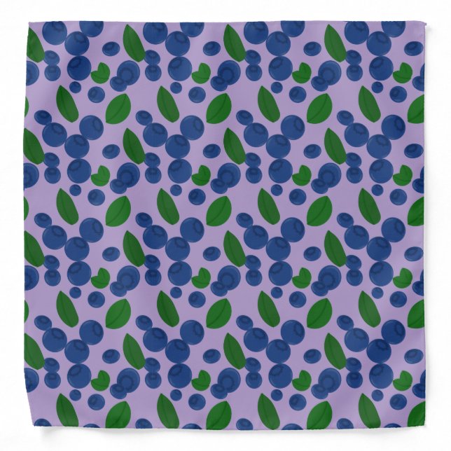 Blueberries Dog Bandana  (Front)