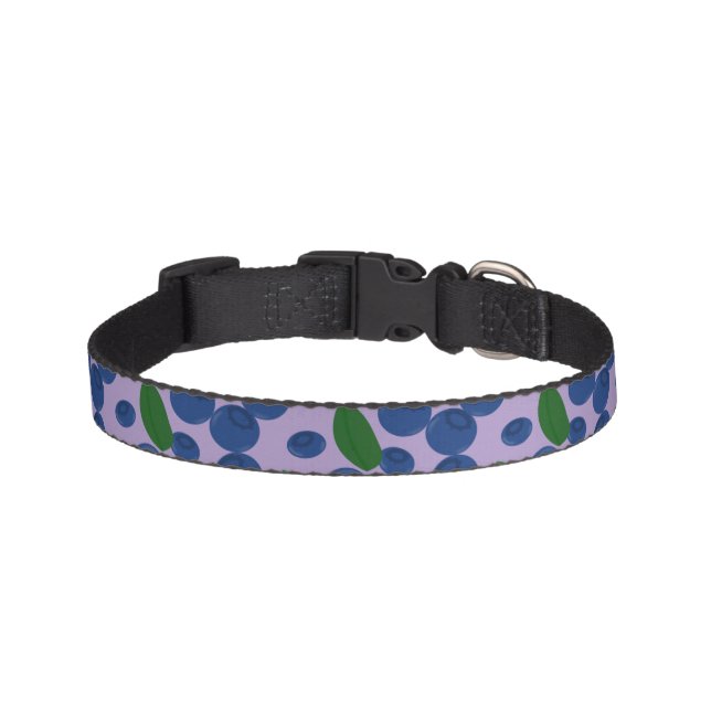 Blueberries Dog Collar  (Front)