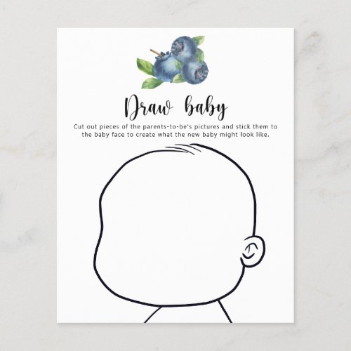Blueberries _ draw baby _ baby shower game