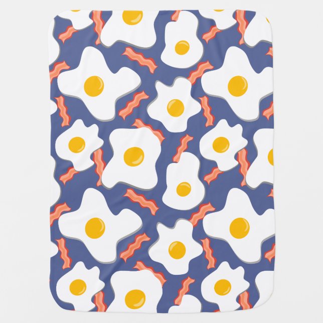 Blueberries, Eggs & Side Of Bacon Baby Blanket (Front)